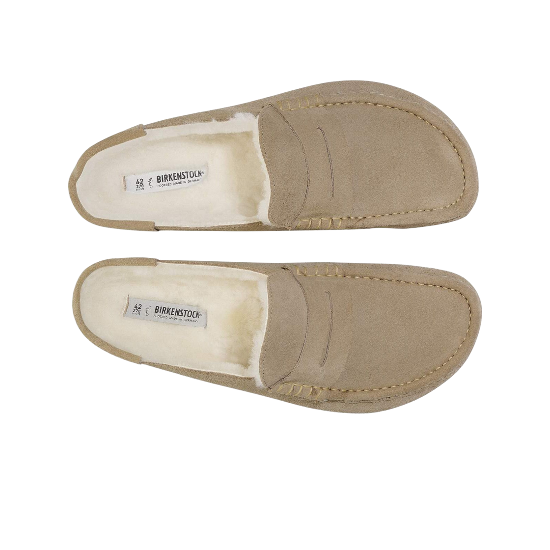 버켄스탁 네이플스 셔링 스웨이드 레더 퍼 토프 - 레귤러(Birkenstock Naples Shearling Suede Leather Fur Taupe - Regular) - 2