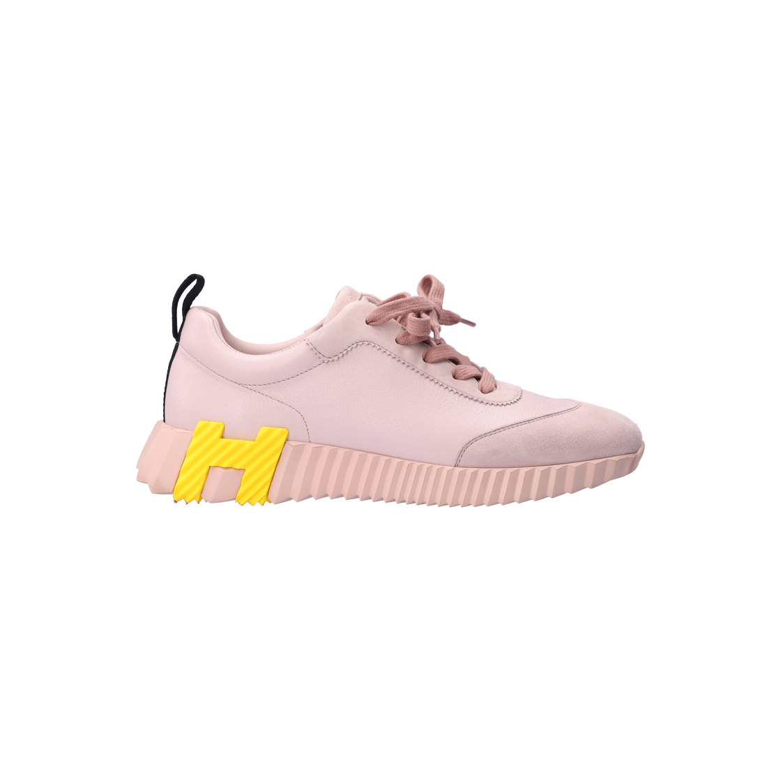 에르메스 H221176Z 바운싱 스니커즈 레더 스웨이드 핑크 38.5(Hermes H221176Z Bouncing Sneakers in Pink Leather Suede, Size 38.5)