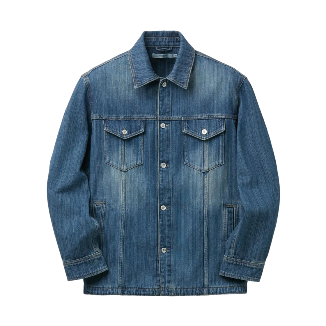 시리즈 조직감 데님 아우터 셔츠 인디고(SERIES Textured Denim Outer Shirt Indigo) - 1