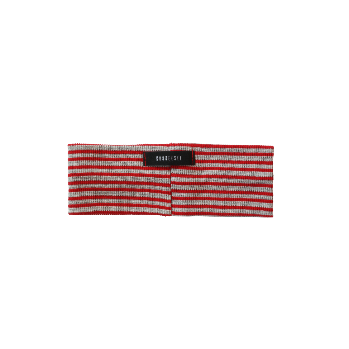 KS6BAHB003RE Kookeesee Stripe Waffle Head Band Red/Grey