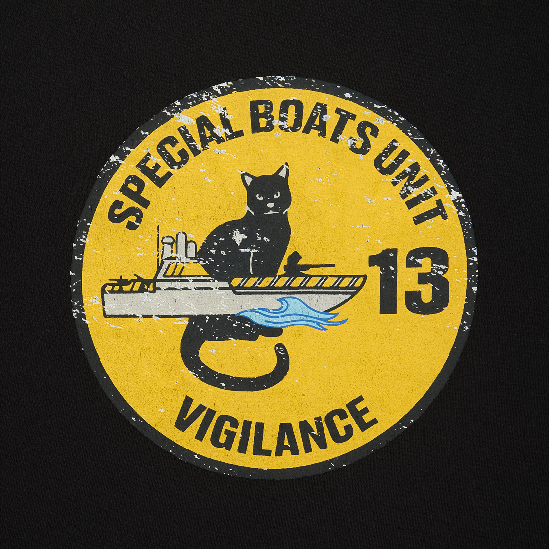 알파 인더스트리 릴랙스드 블랙 캣 티셔츠 블랙(ALPHA INDUSTRIES Relaxed Black Cat Tee Black) - 3