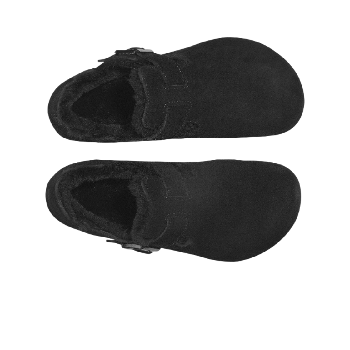 버켄스탁 런던 셔링 스웨이드 레더 셔링 블랙 - 레귤러(Birkenstock London Shearling Suede Leather Shearling Black - Regular) - 2