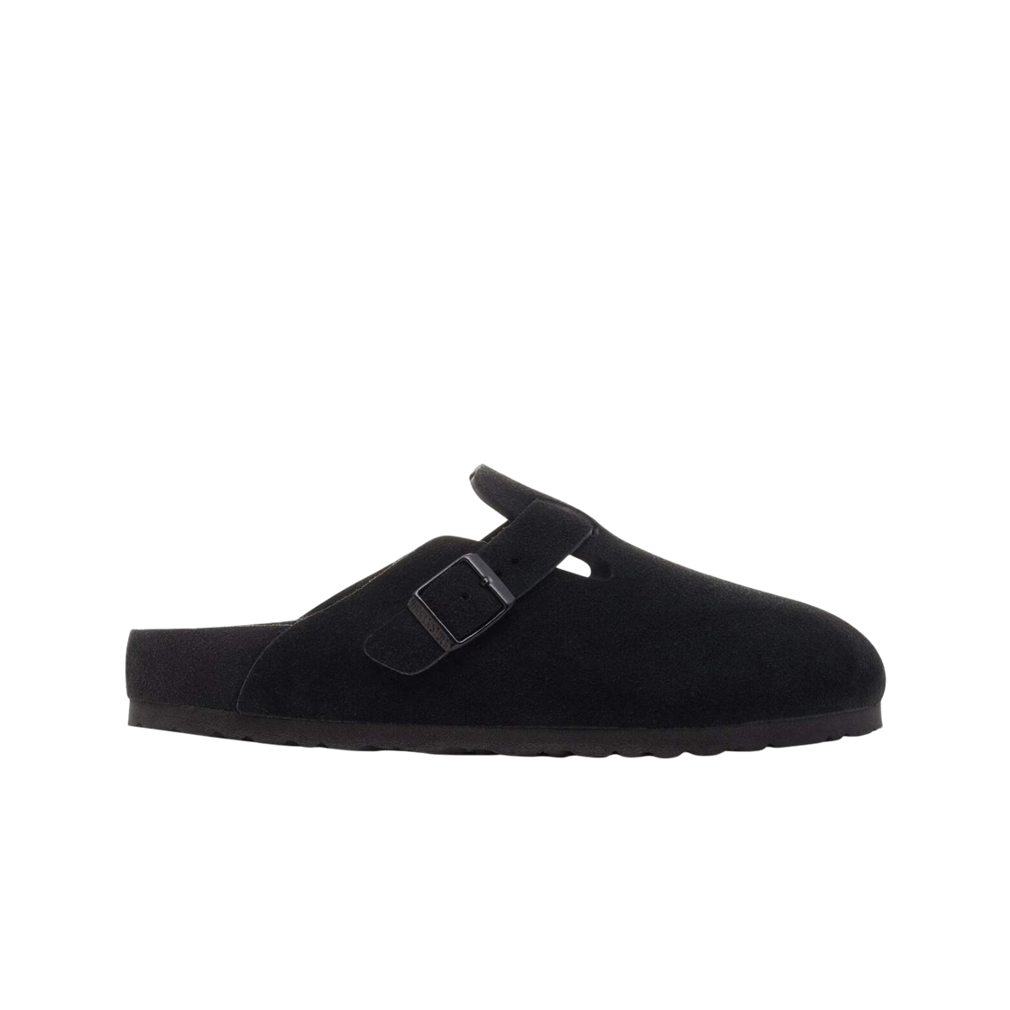 1030960 Birkenstock Boston Suede Leather Black - Narrow
