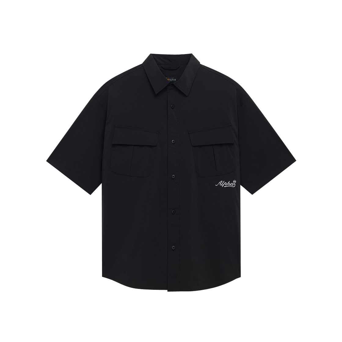 알파 인더스트리 SS 퍼티그 릴랙스드 데코 셔츠 블랙(ALPHA INDUSTRIES SS Fatigue Relaxed Deco Shirt Black)