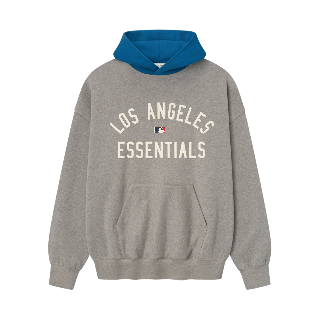 에센셜 x MLB 로스앤젤레스 다저스 스포츠 후드 콘크리트 헤더 블루 사파이어 - 25FW(Essentials x MLB Los Angeles Dodgers Sport Hoodie Concrete Heather Blue Sapphire - 25FW) - 1