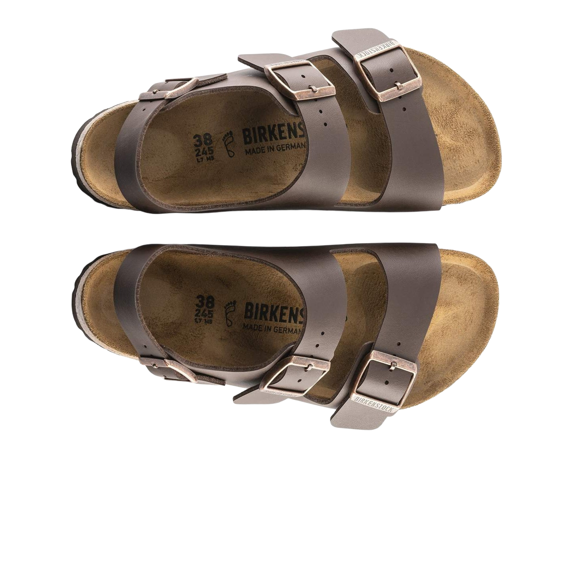 버켄스탁 밀라노 비르코 플로 다크 브라운 - 레귤러(Birkenstock Milano Birko Flor Dark Brown - Regular) - 2