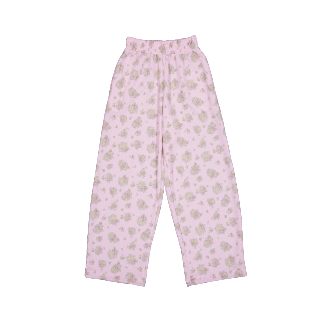 쿠키시 플라워 와플 조거 팬츠 핑크(Kookeesee Flower Waffle Jogger Pants Pink)