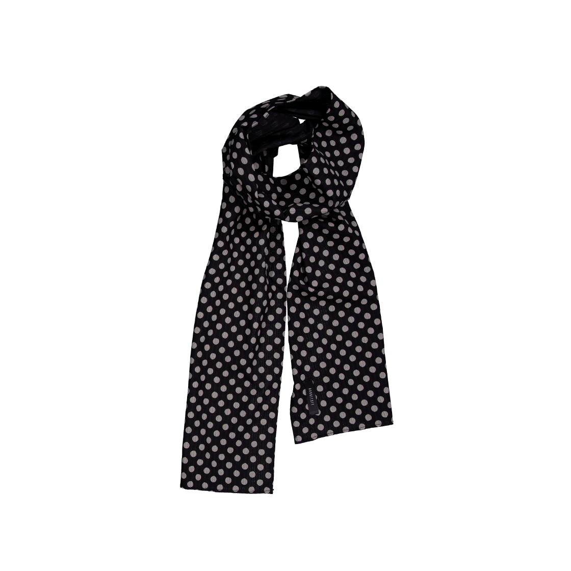 쿠키시 폴카 도트 롱 스카프 블랙(Kookeesee Polka Dot Long Scarf Black)