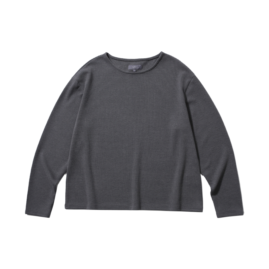 발루트 보트넥 핑거홀 롱슬리브 차콜와플(Ballute Boat Neck Finger Hole Long Sleeve Charcoal Waffle) - 1