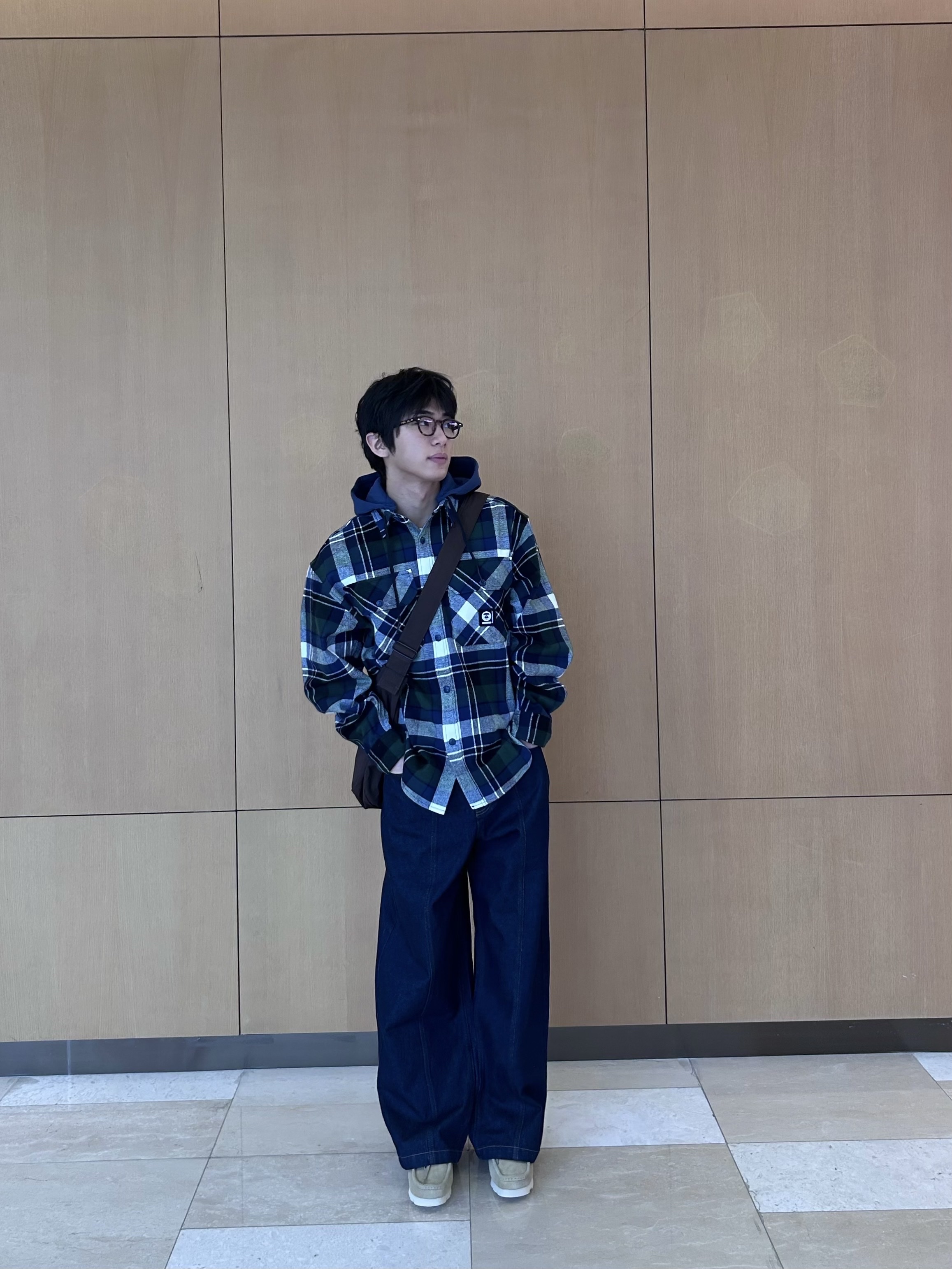 [KREAM 단독] About:Blank Wide Leg Felled Denim Raw Indigo - 26SS 착용 스타일 - 3