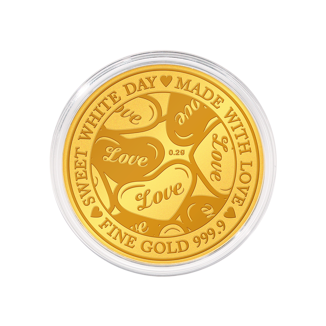 골드팡 24K 스윗하트캔디 순금코인 0.2g(GOLDPANG 24K Sweet Heart Candy Gold Coin 0.2g)