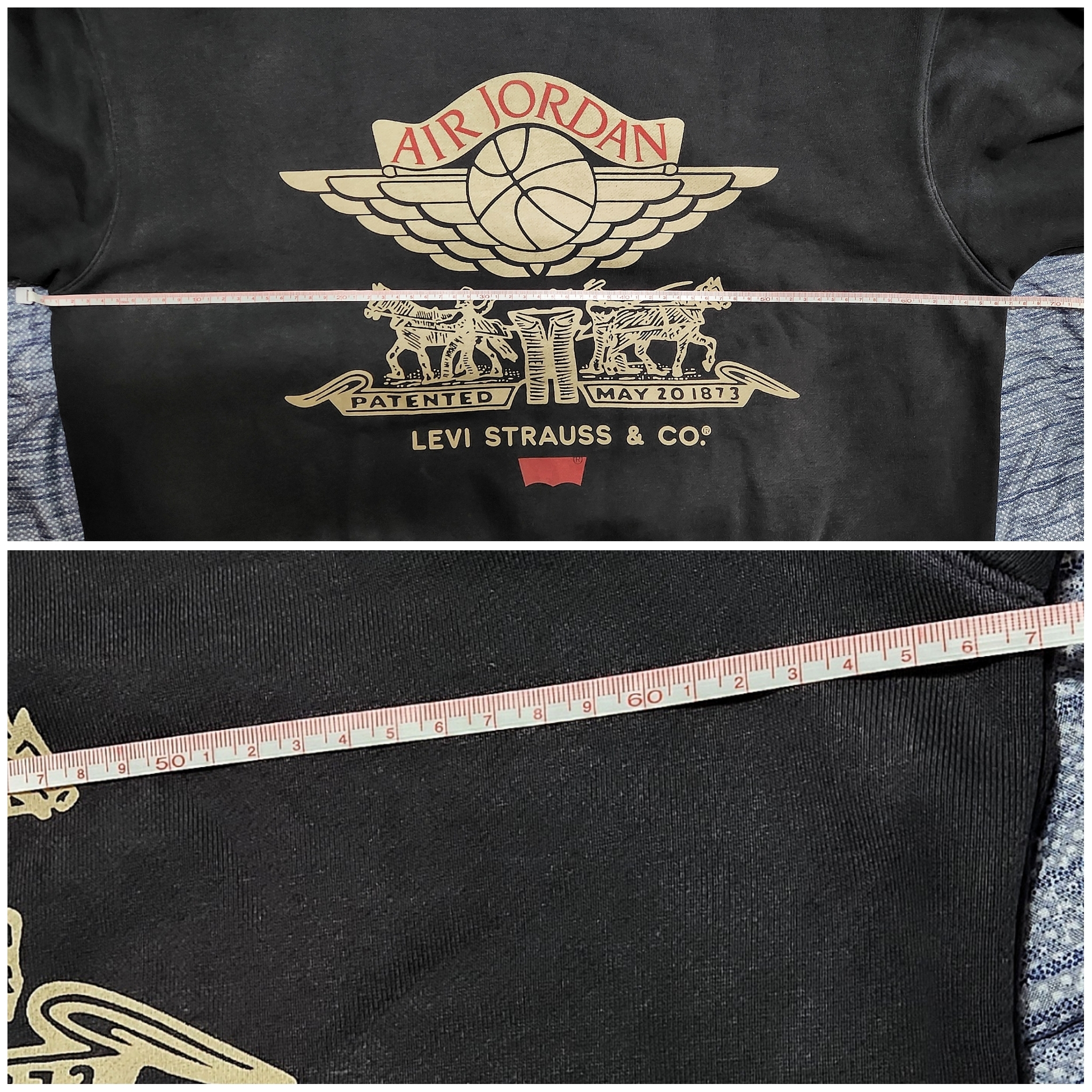 Jordan x Levi's Full Zip Hoodie Black (IM6734-010) 착용 스타일 - 3