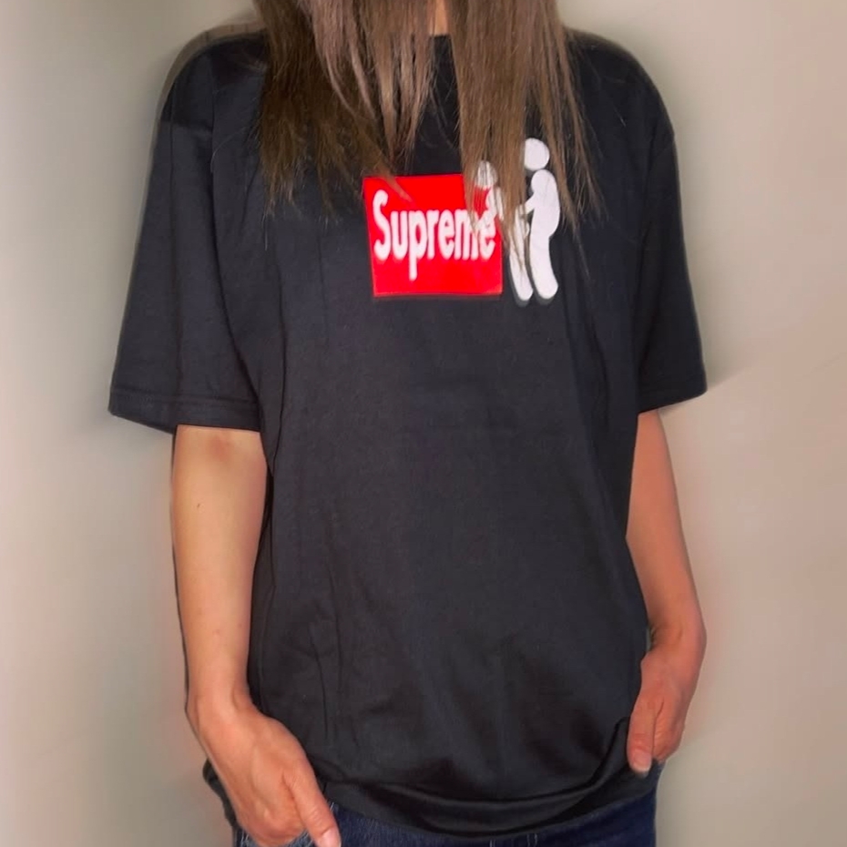 Supreme Stick T-Shirt Black - 25FW 착용 스타일 - 3