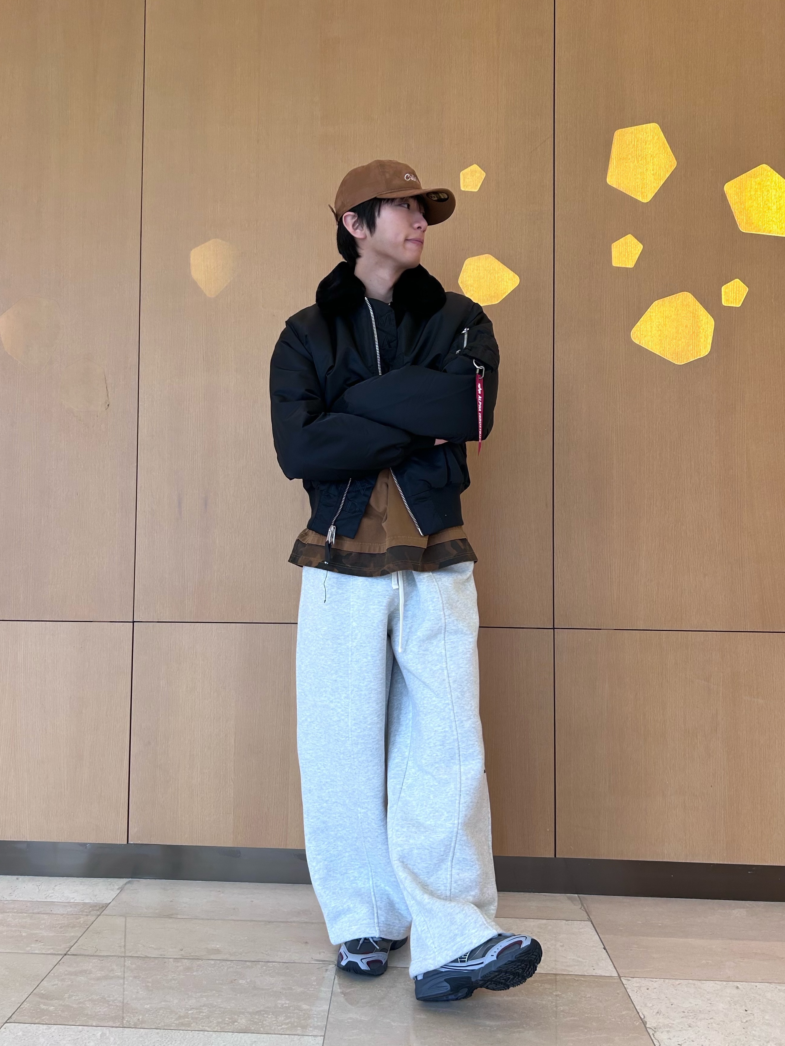 [KREAM 단독] About:Blank Pleated Sweatpant Grey Marl Black - 26SS 착용 스타일 - 2