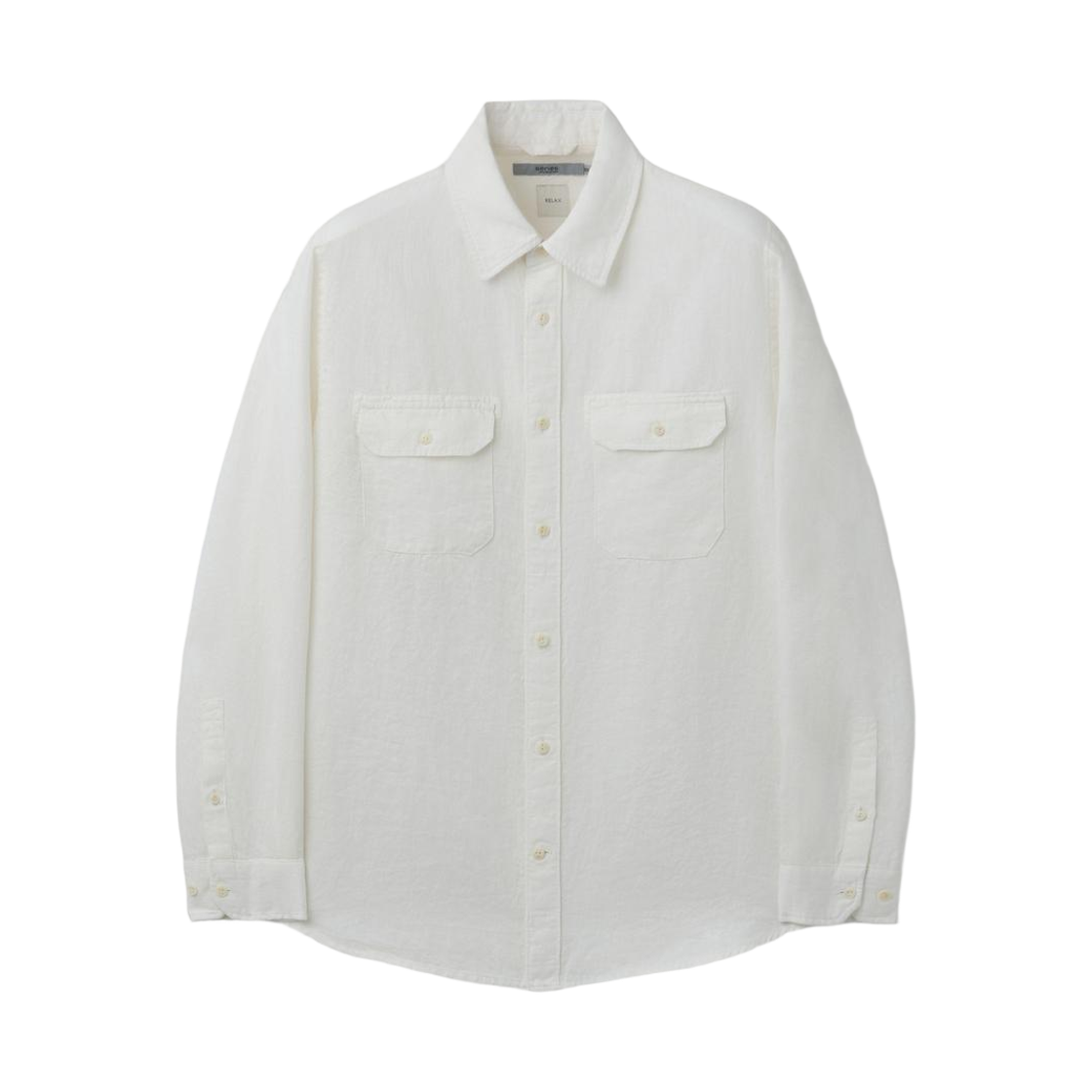 시리즈 린넨 다잉 셔츠 화이트(SERIES Linen Dyed Shirt White) - 1