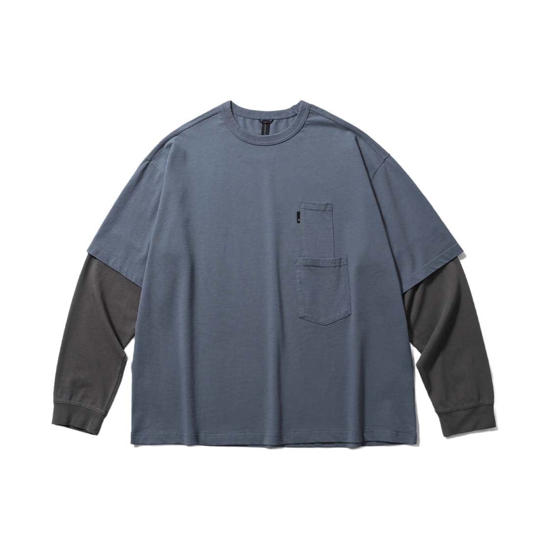 [SS26] 모이프 레이어드 벤트 롱슬리브 티 에어 포스 블루([SS26] moif Layered Vent L/S Tee Air Force Blue) - 1