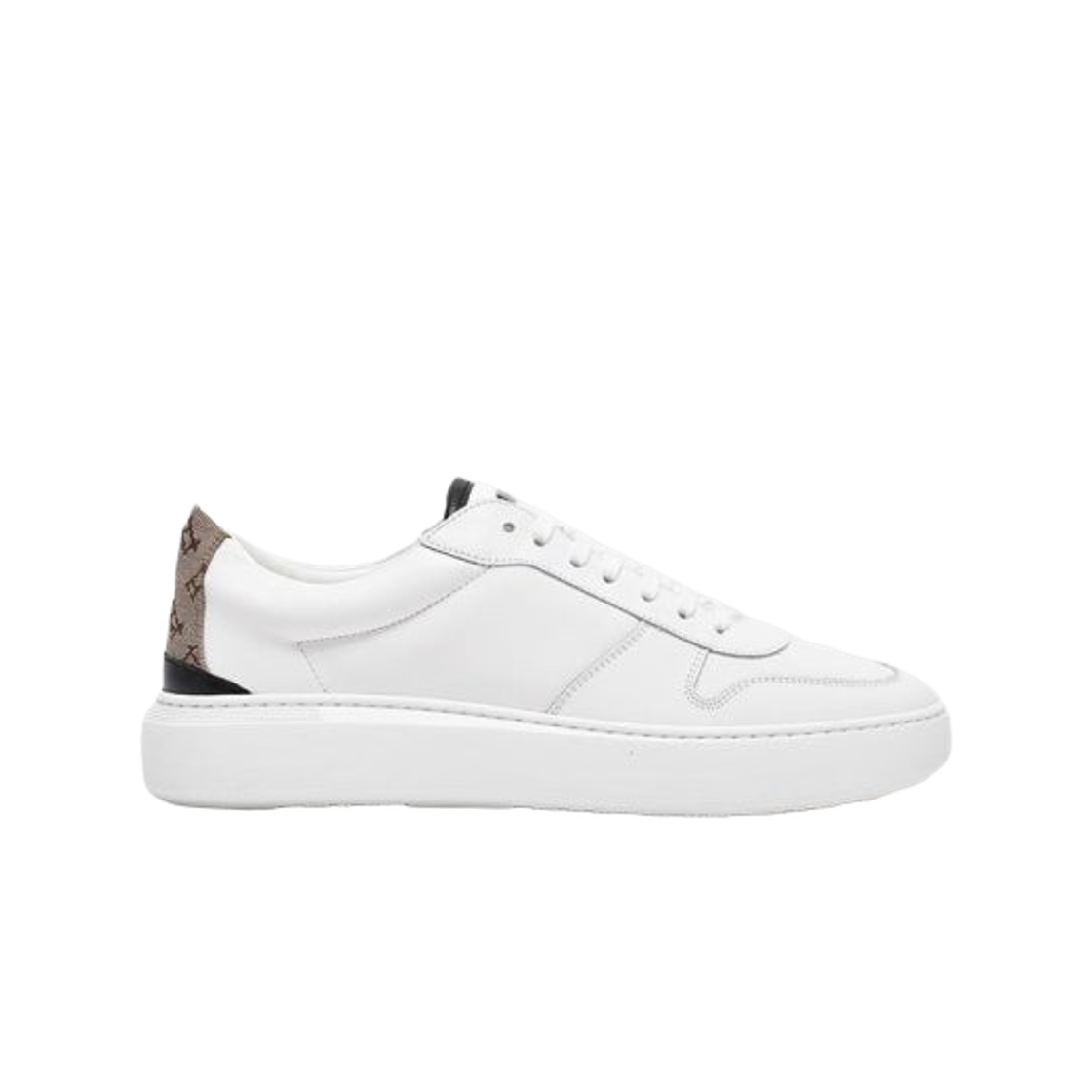 에르노 모노그램 힐 레더 스니커즈 화이트(Herno Monogram Heel Leather Sneakers White)