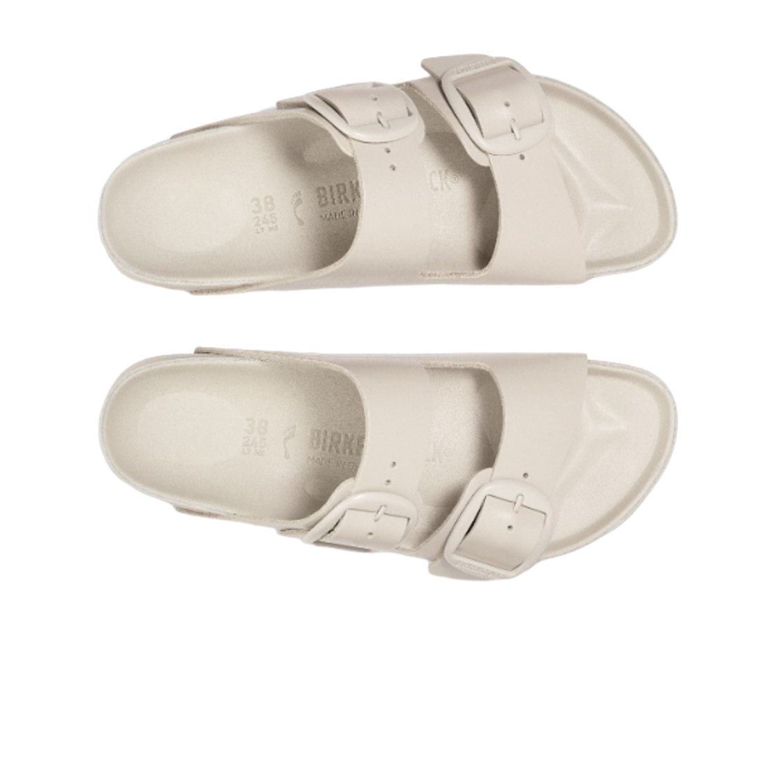 버켄스탁 아리조나 빅 버클 내츄럴 레더 뉴 드레시 오이스터 - 내로우(Birkenstock Arizona Big Buckle Natural Leather New Dressy Oyster - Narrow) - 2