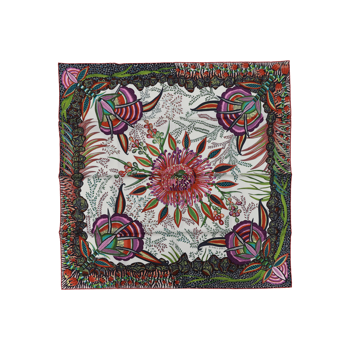 에르메스 플라워 오브 사우스 아프리카 스카프 90 실크(Hermes South Africa Flower 90 Silk Scarf) - 1