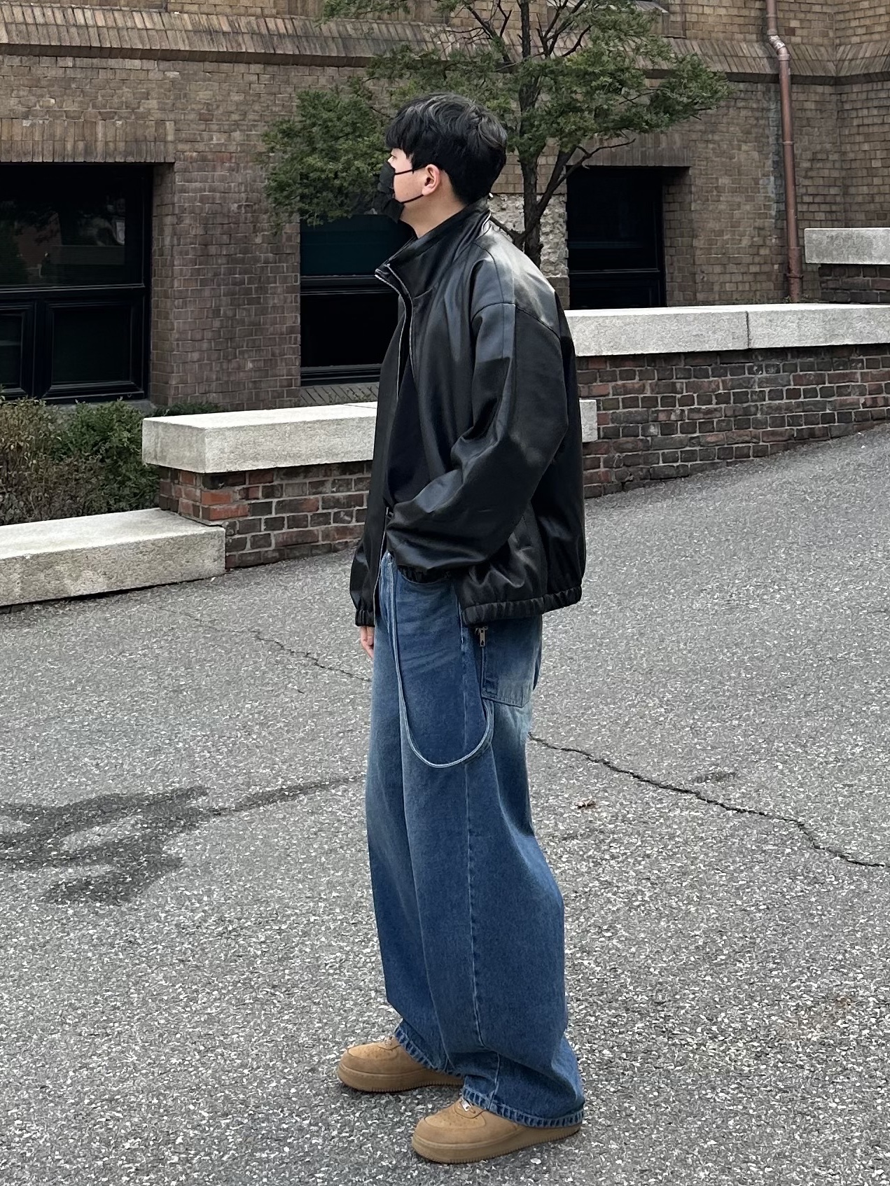 Nike x Supreme Air Force 1 Low Flax, Nike Air Force 1 '07 WB Flax 착용 스타일 - 1