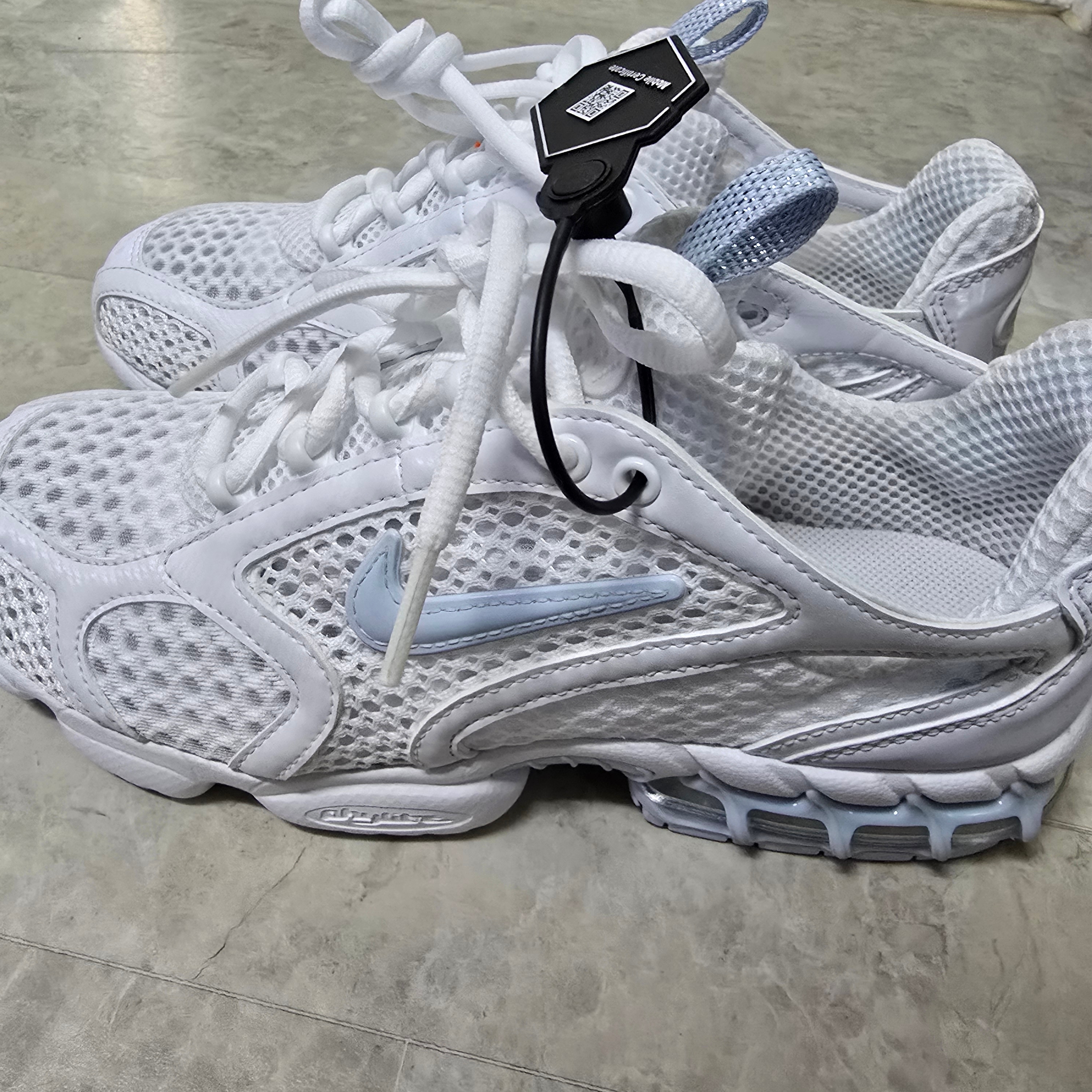(W) Nike Air Zoom Spiridon Cage 2 White Blue Tint 착용 스타일 - 1