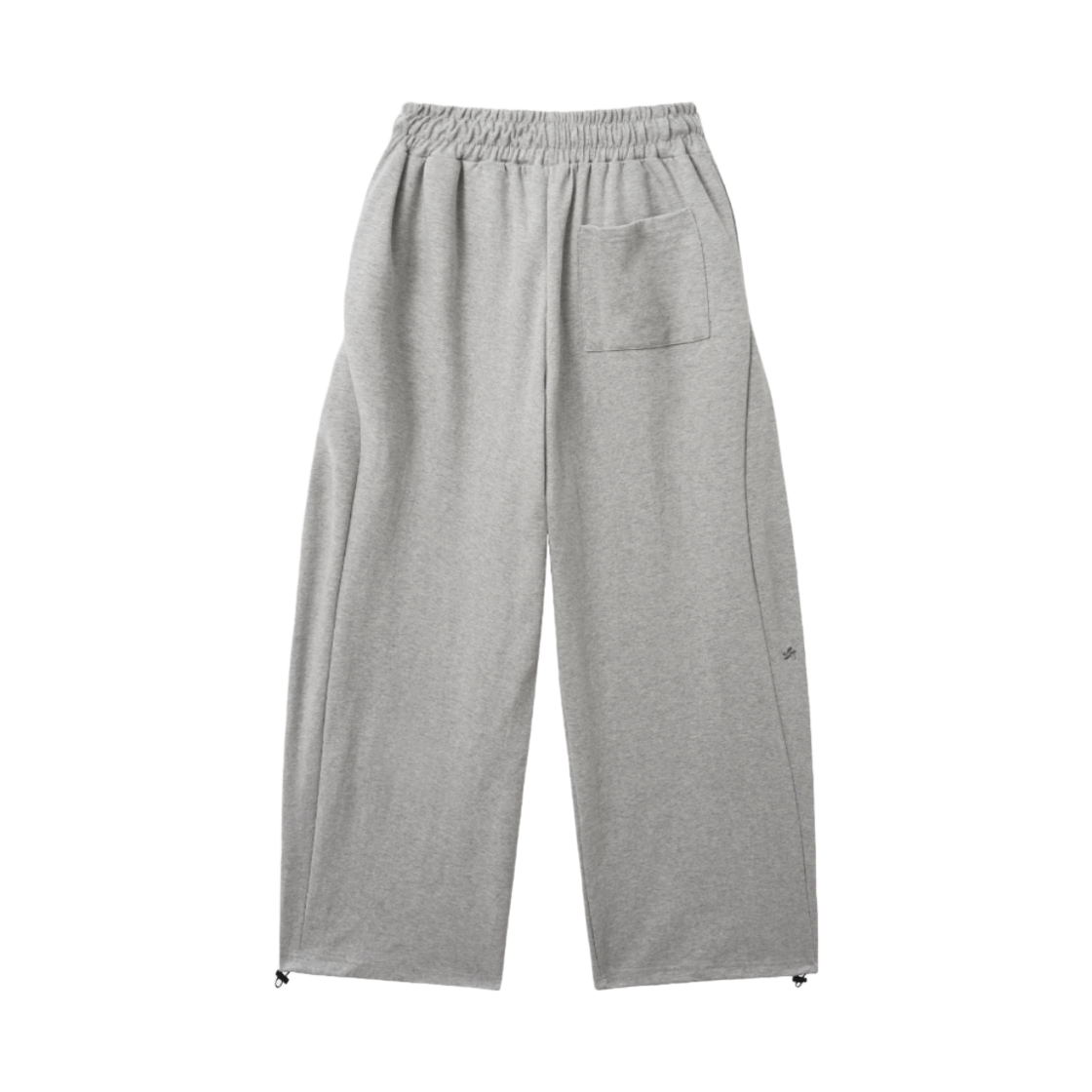 슬릭글로우 스냅 사이드 턱 와이드 스웨트 팬츠 그레이(SLEEKGLOW Snap Side Tuck Wide Sweat Pants Gray) - 2