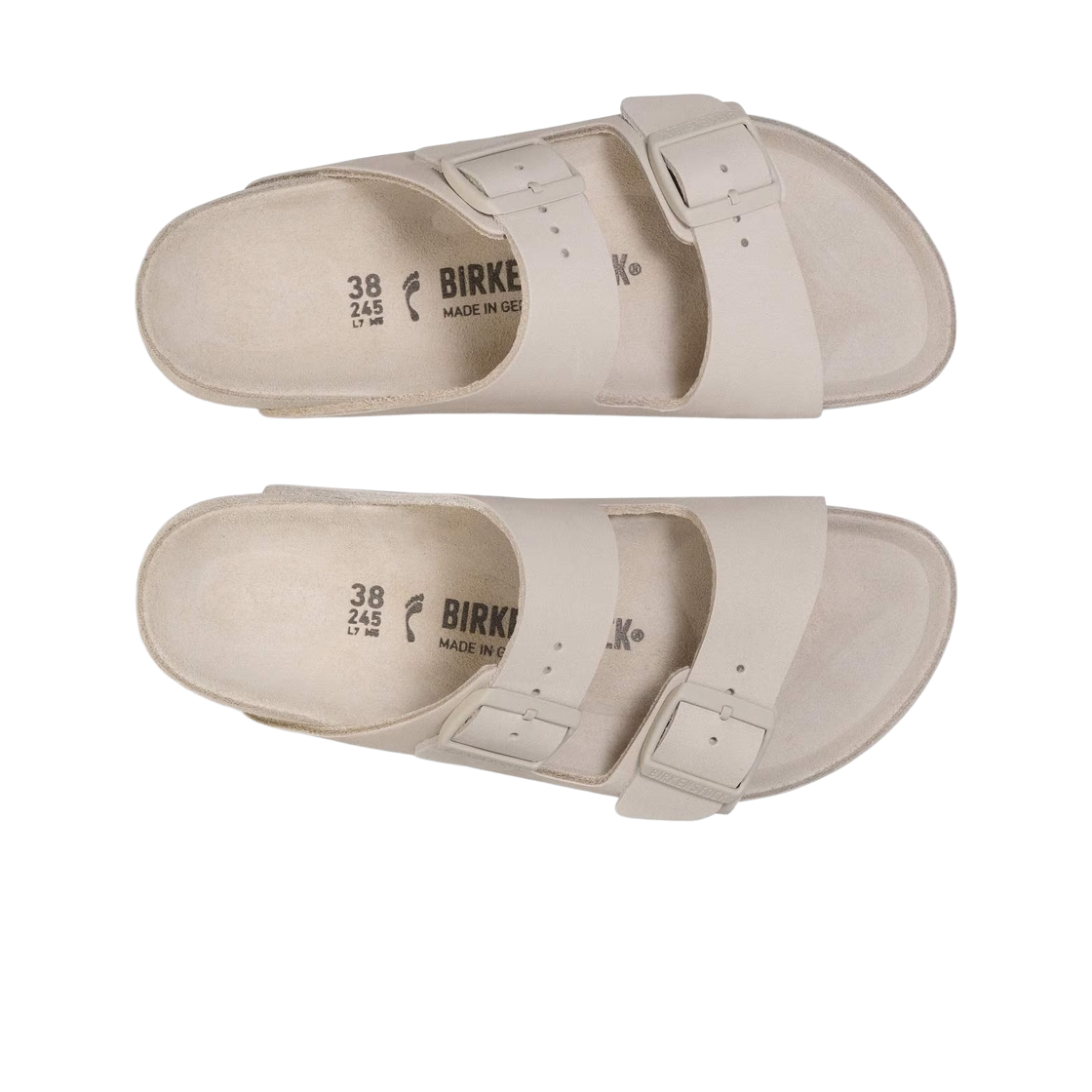 버켄스탁 아리조나 누벅 레더 오이스터 - 내로우(Birkenstock Arizona Nubuck Leather Oyster - Narrow) - 2