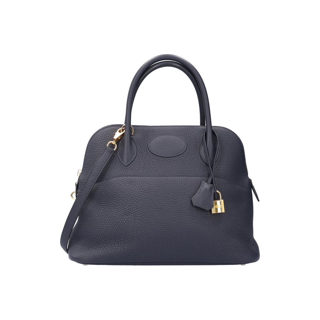 에르메스 H073419CC2Z 볼리드 31 백 클레망스 블루 뉘 & 골드 A각인(Hermes Bolide 31 Clemence Bag in Blue Nuit & Gold with A Monogram) - 1