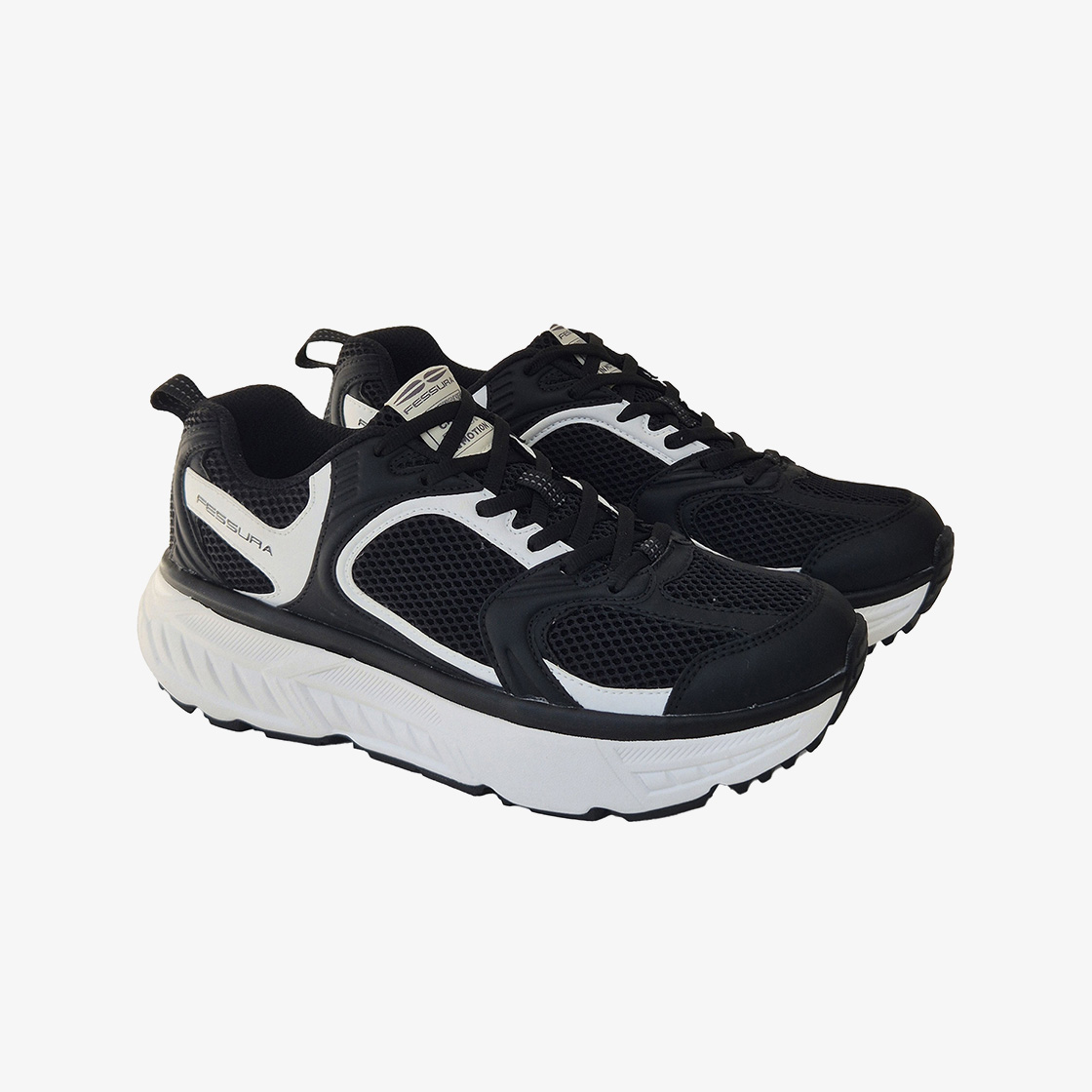 페슈라 TRAIL DVL 데일리 카본 트레일화 블랙 화이트(FESSURA TRAIL DVL Daily Carbon Trail Shoes Black White) - 2