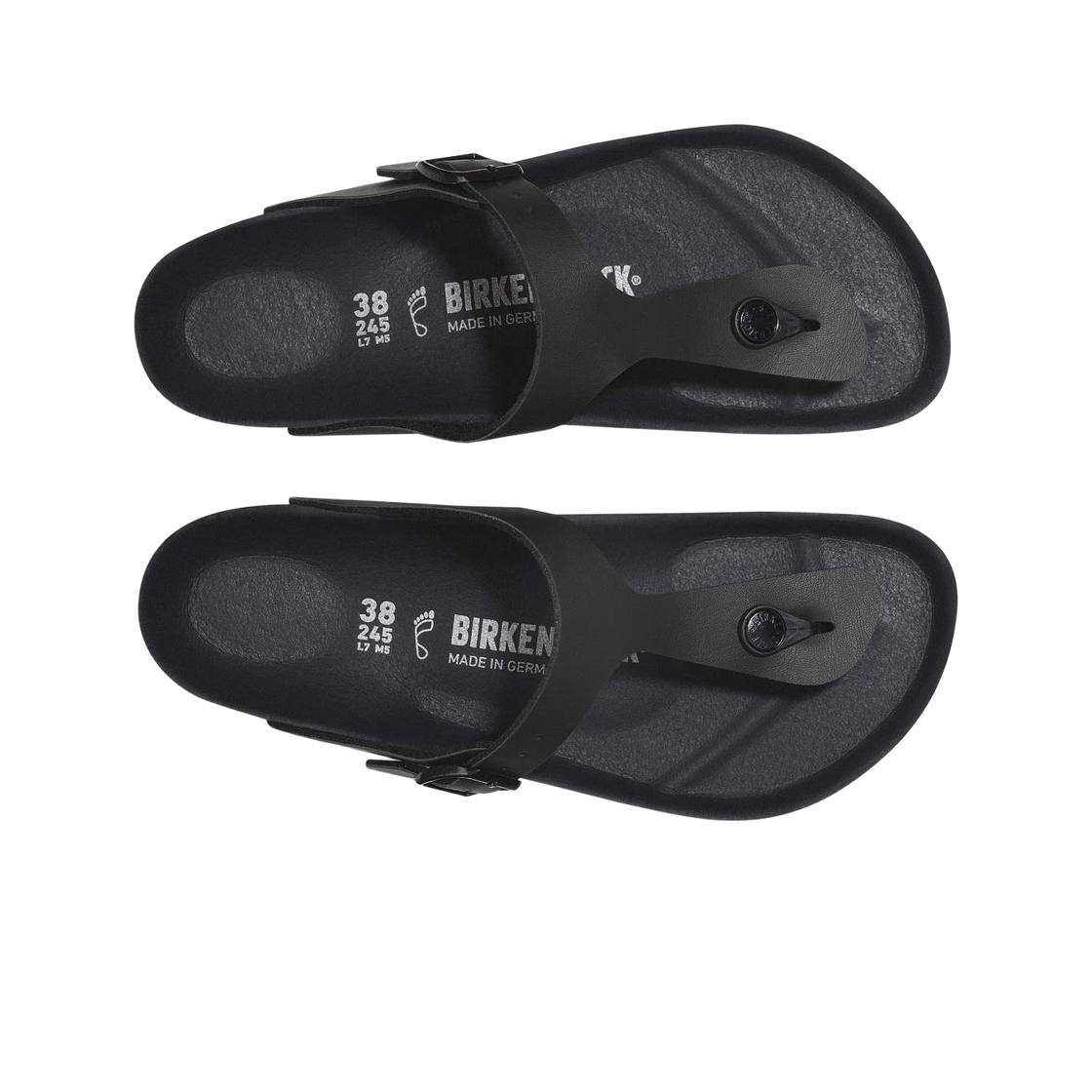 버켄스탁 지제 비르코 플로 트리플 블랙 - 내로우(Birkenstock Gizeh Birko Flor Triples Black - Narrow) - 2