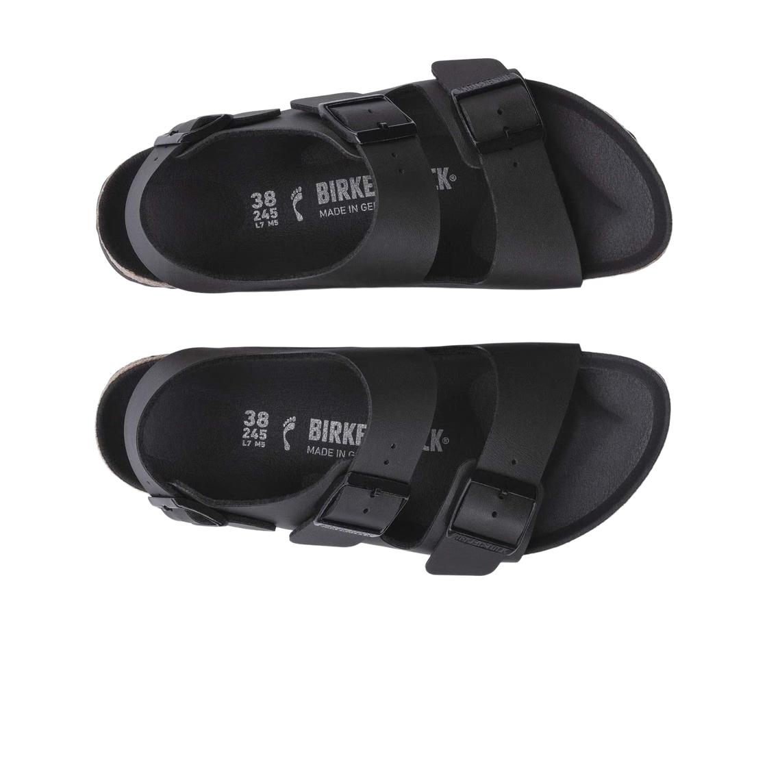 버켄스탁 밀라노 비르코 플로 트리플 블랙 - 내로우(Birkenstock Milano Birko Flor Triple Black - Narrow) - 2