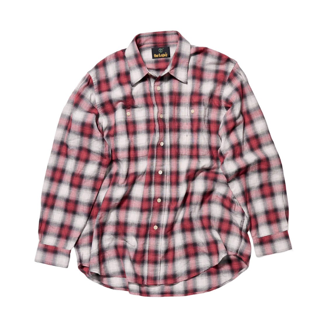 아워레가시 팀버 셔츠 레드 화이트 체크