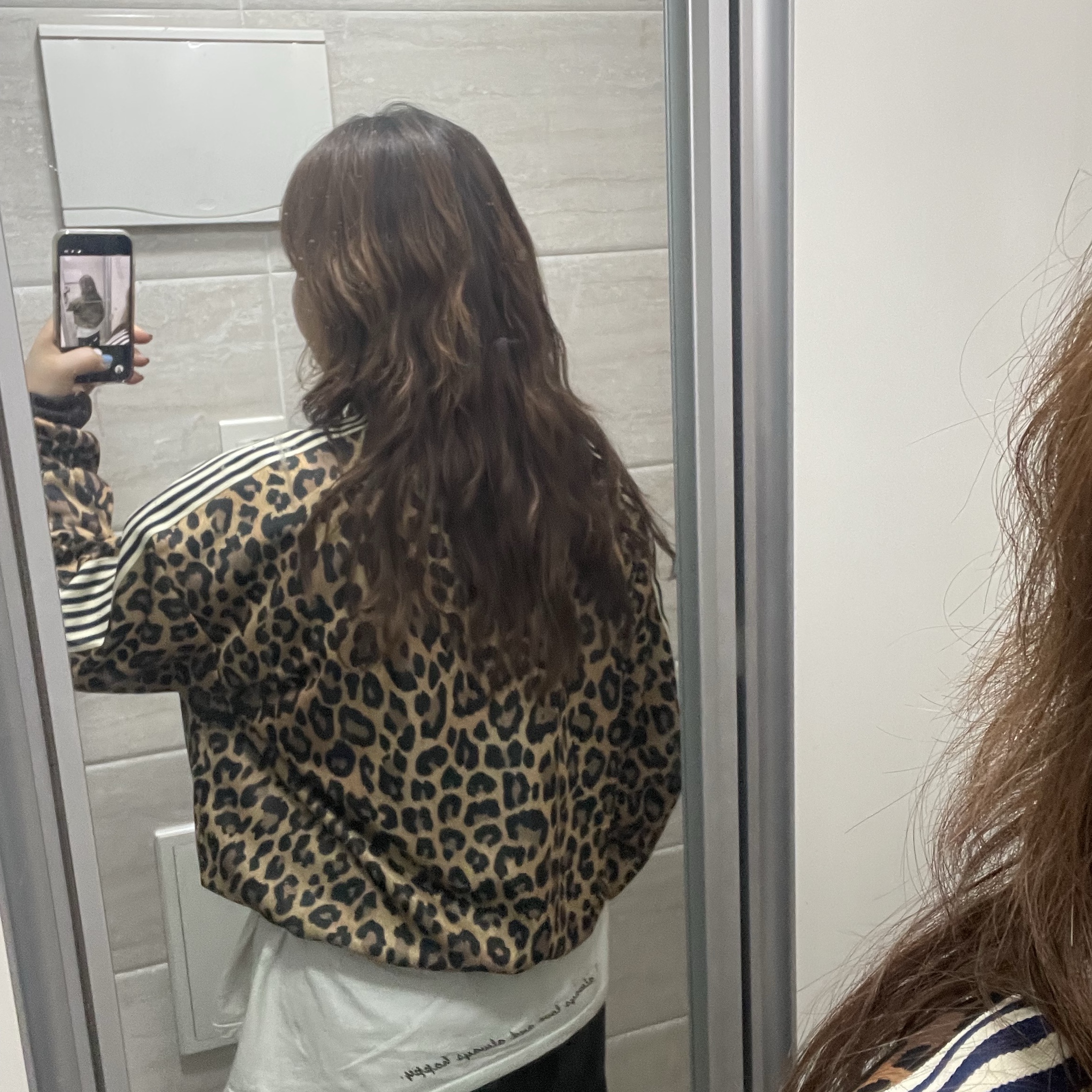 Kapital Smooth Jersey Leopard Print Stuntman & Woman Track Jacket Brown 착용 스타일 - 2