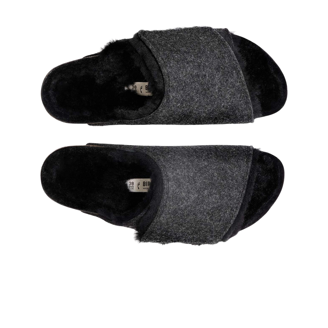 버켄스탁 솔라나 셔링 앤트러사이트 - 내로우(Birkenstock Solana Shearling Anthracite - Narrow) - 2