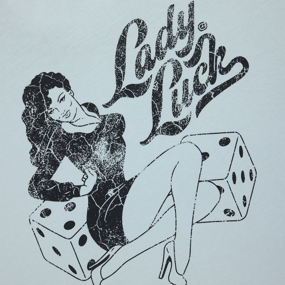 알파 인더스트리 릴랙스드 레이디 럭 티셔츠 미스트(ALPHA INDUSTRIES Relaxed Lady Luck Tee Mist) - 3