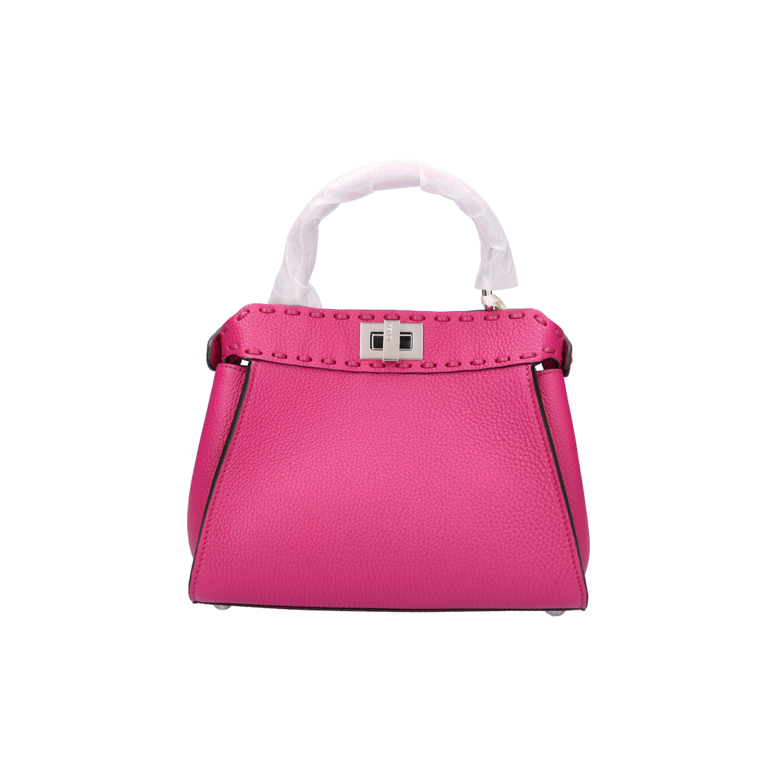 ITBLNVUWIQAW Fendi 8BN244 Peekaboo Mini Tote Bag Leather Fuchsia