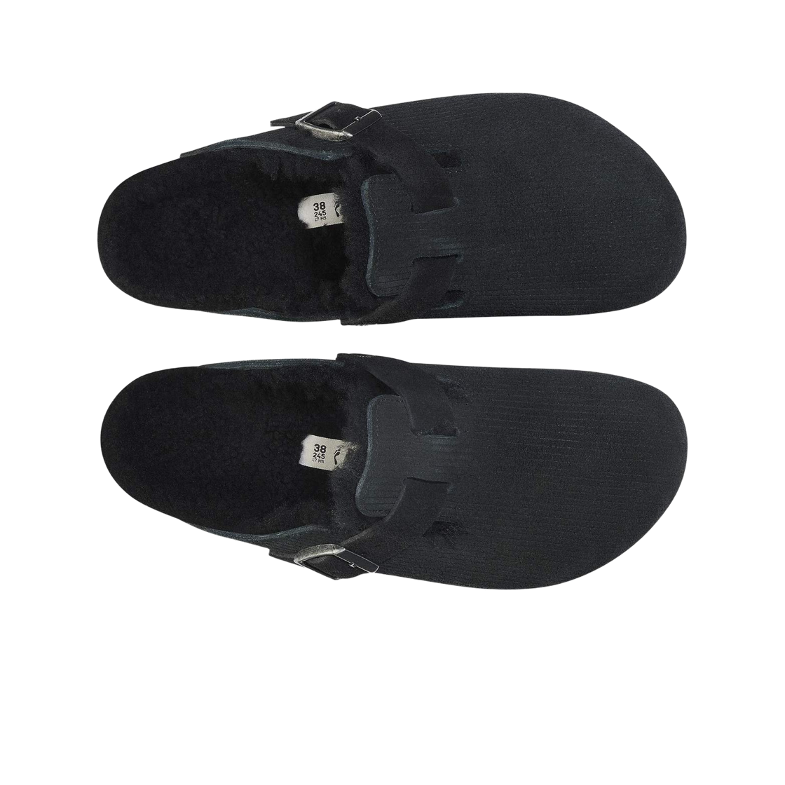 버켄스탁 보스턴 VL 코듀로이 테디 셔링 코듀로이 블랙 - 내로우(Birkenstock Boston VL Corduroy Teddy Shearling Corduroy Black - Narrow) - 2