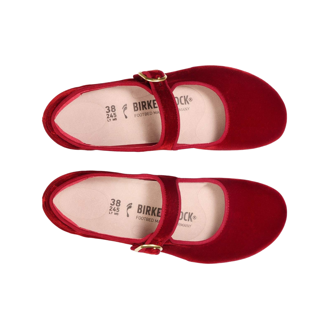(W) 버켄스탁 산타 클라리타 벨벳 마스 레드 - 내로우((W) Birkenstock Santa Clarita Velvet Mars Red - Narrow) - 2