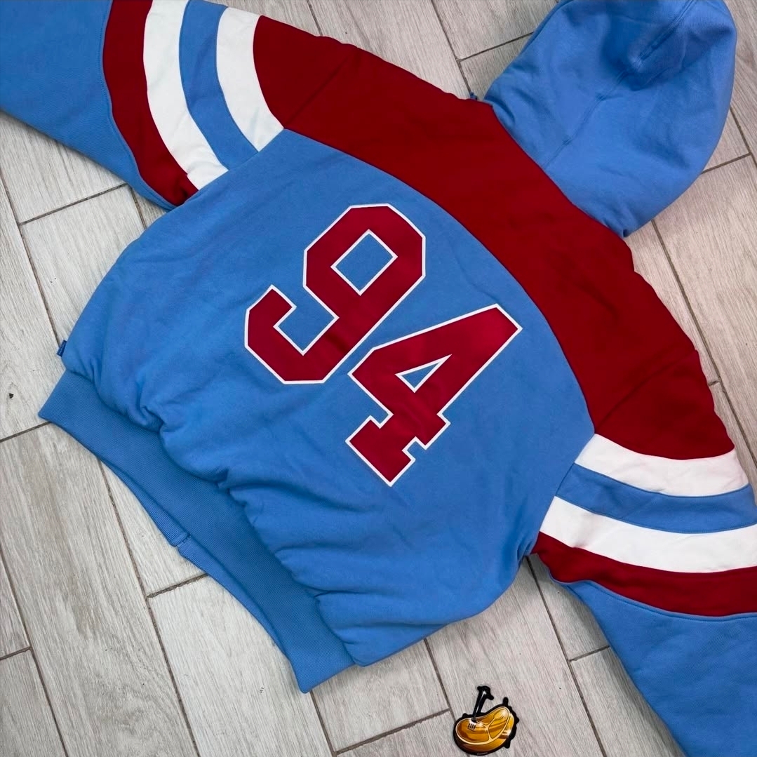 Supreme Filled Zip Up Hooded Sweatshirt Light Blue - 26SS 착용 스타일 - 2