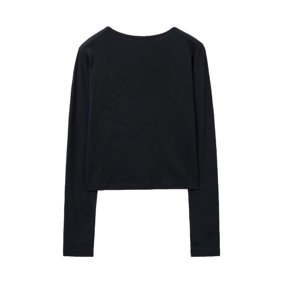 슬릭글로우 캔디 버튼 롱 슬리브 티셔츠 블랙(SLEEKGLOW Candy Button Long Sleeve T-Shirt Black) - 2