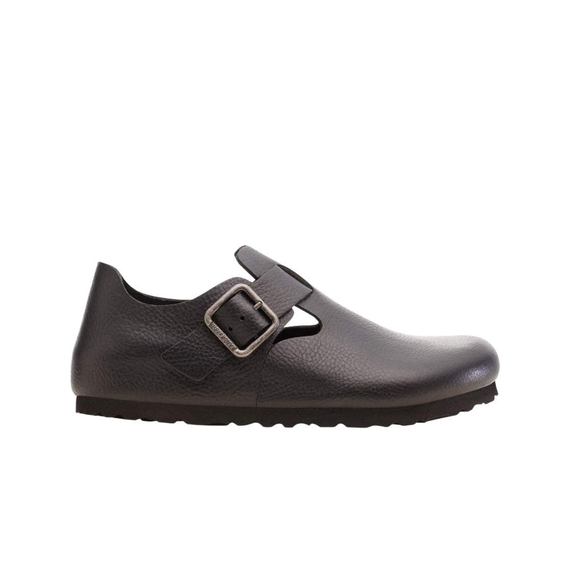 1030176 Birkenstock London Wire Buckle Natural Leather Vintage Wood Black - Regular