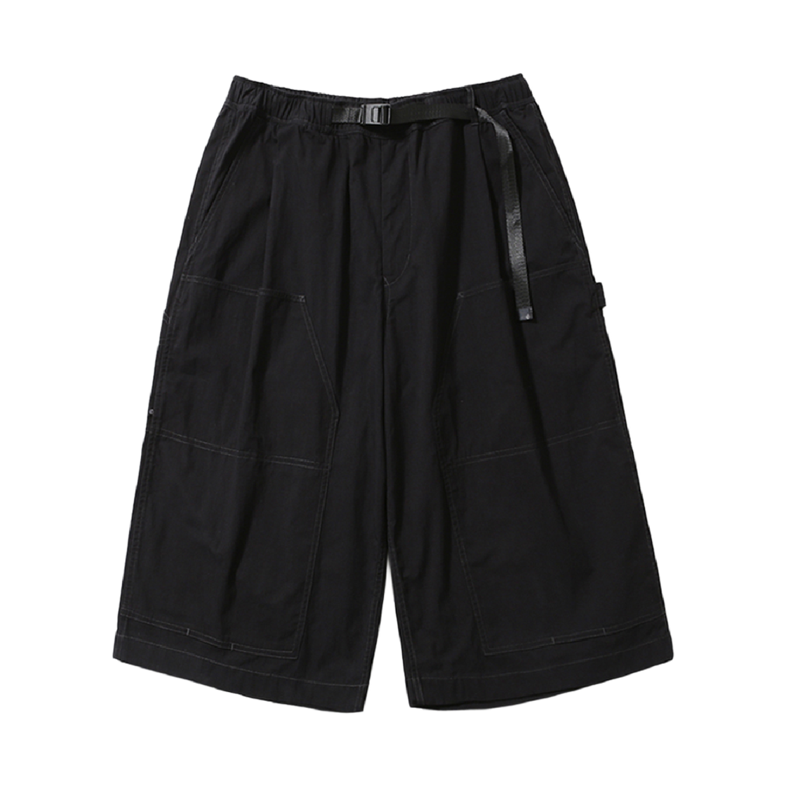 PMF026-01PT08 [SS26] moif Cropped Work Pants Black