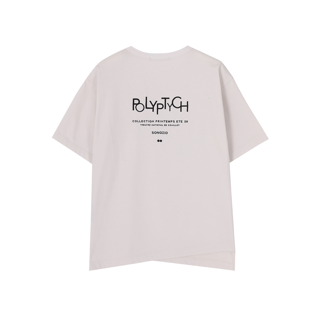 송지오 컬렉션 어시메트릭 폴립티크 티셔츠 아이보리(SONGZIO COLLECTION Asymmetric Polyptych T Shirt Ivory)