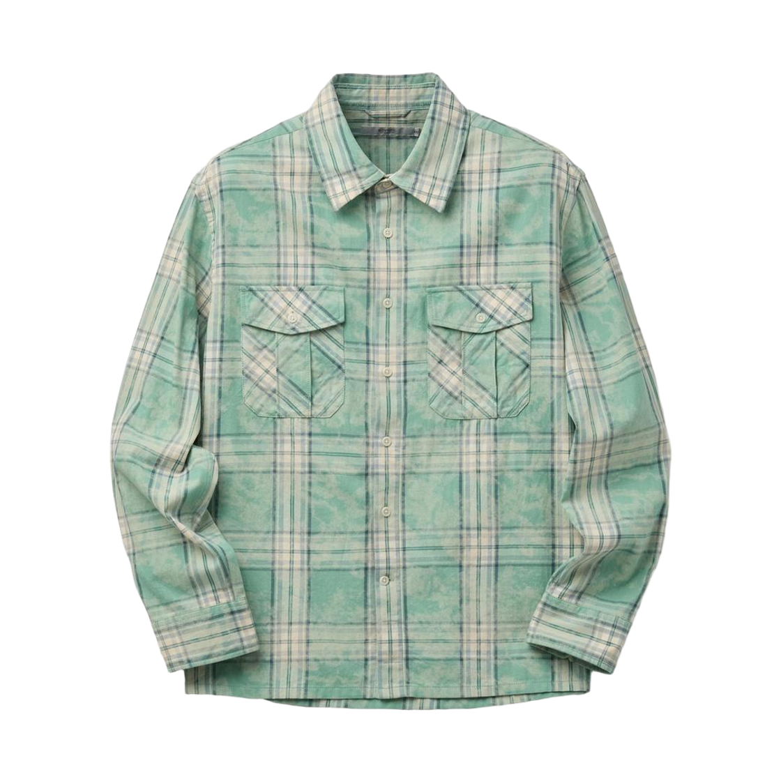 SASFM26471MIX SERIES Mint Washed Check Overfit Shirt Mint