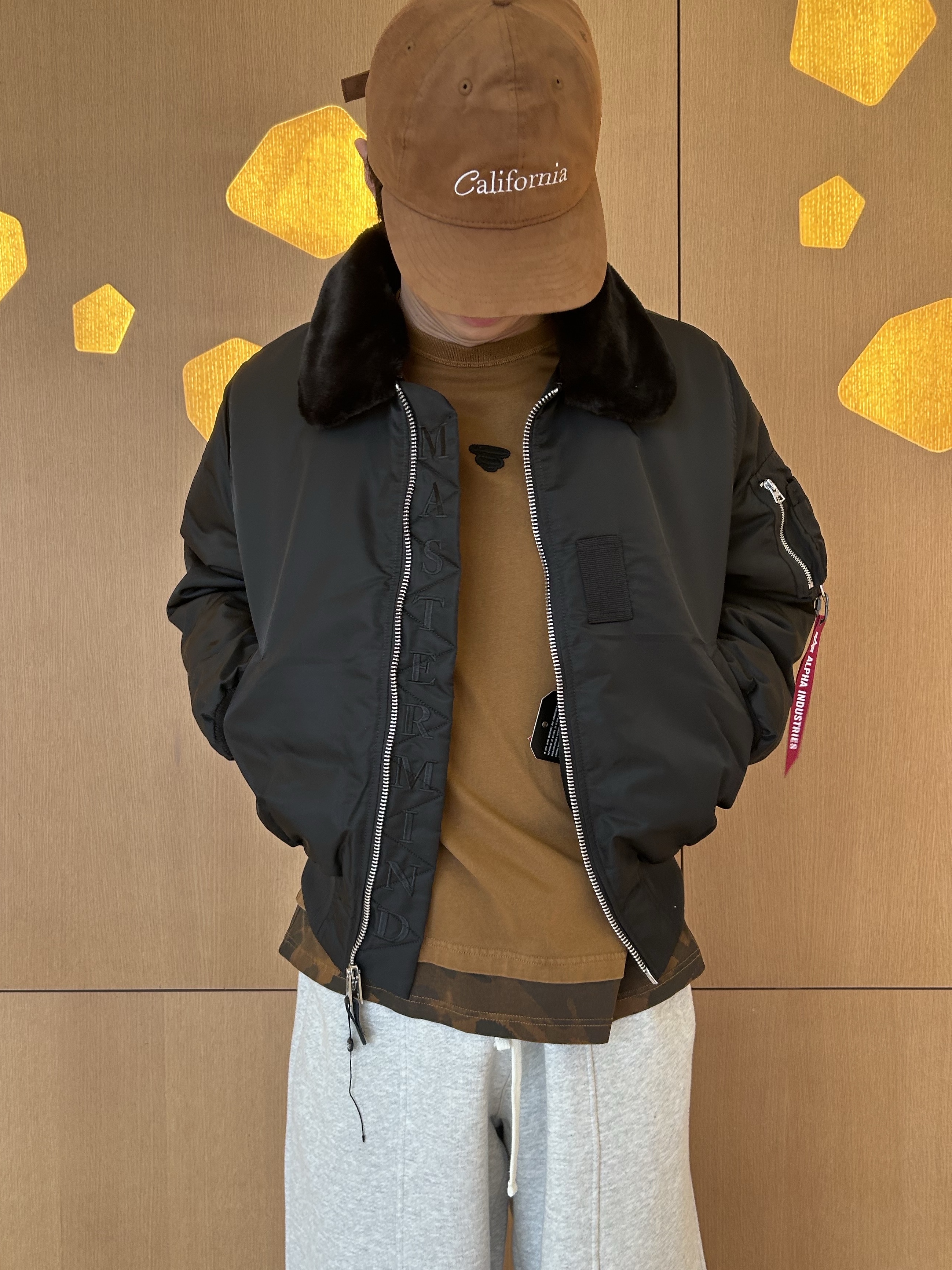 Mastermind x Alpha Industries B-15 Flight Jacket Reversible Black - 26SS 착용 스타일 - 1