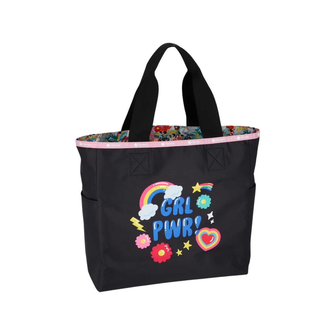 레스포색 파워퍼프걸 토트 라지 리버시블 토트백(Lesportsac PPG Girl Power Tote LG Reversible Tote) - 4