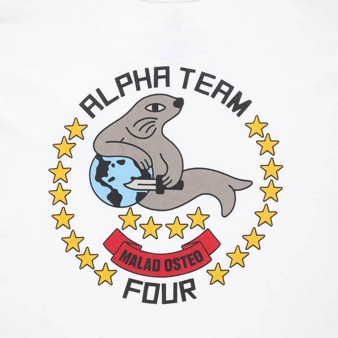 알파 인더스트리 릴랙스드 알파 씰 티셔츠 화이트(ALPHA INDUSTRIES Relaxed Alpha Seal Tee White) - 3