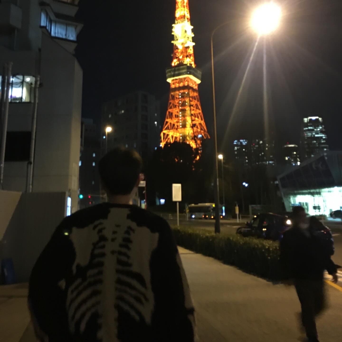 Kapital 5G Wool Bone Crewneck Sweater Black 착용 스타일