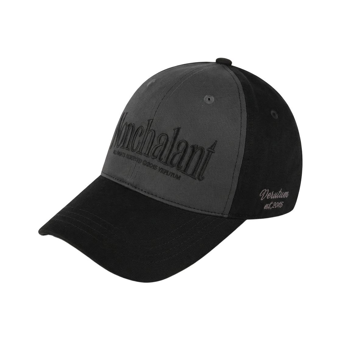 베루툼 논샬란트 투톤 볼캡 차콜 블랙(VERUTUM BC248 Nonchalant Two Tone Ball Cap Charcoal Black)