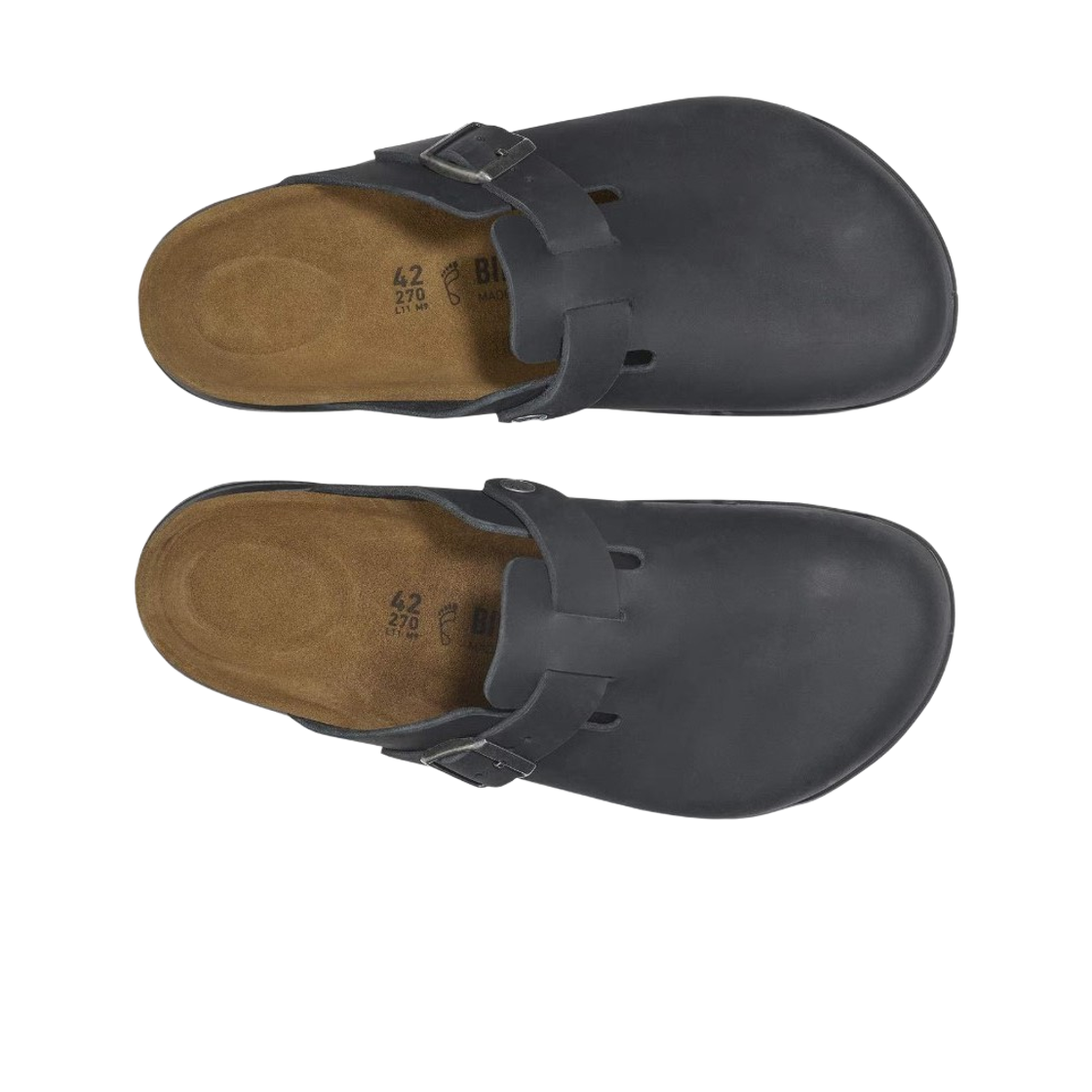버켄스탁 보스턴 크로스타운 오일드 레더 블랙 - 레귤러(Birkenstock Boston Crosstown Oiled Leather Black - Regular) - 2